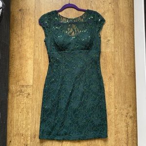 Hailey by Adianna Papell sparkly green dress